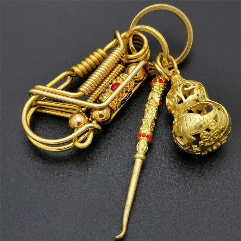 Móc khóa handmade bằng đồng và inox